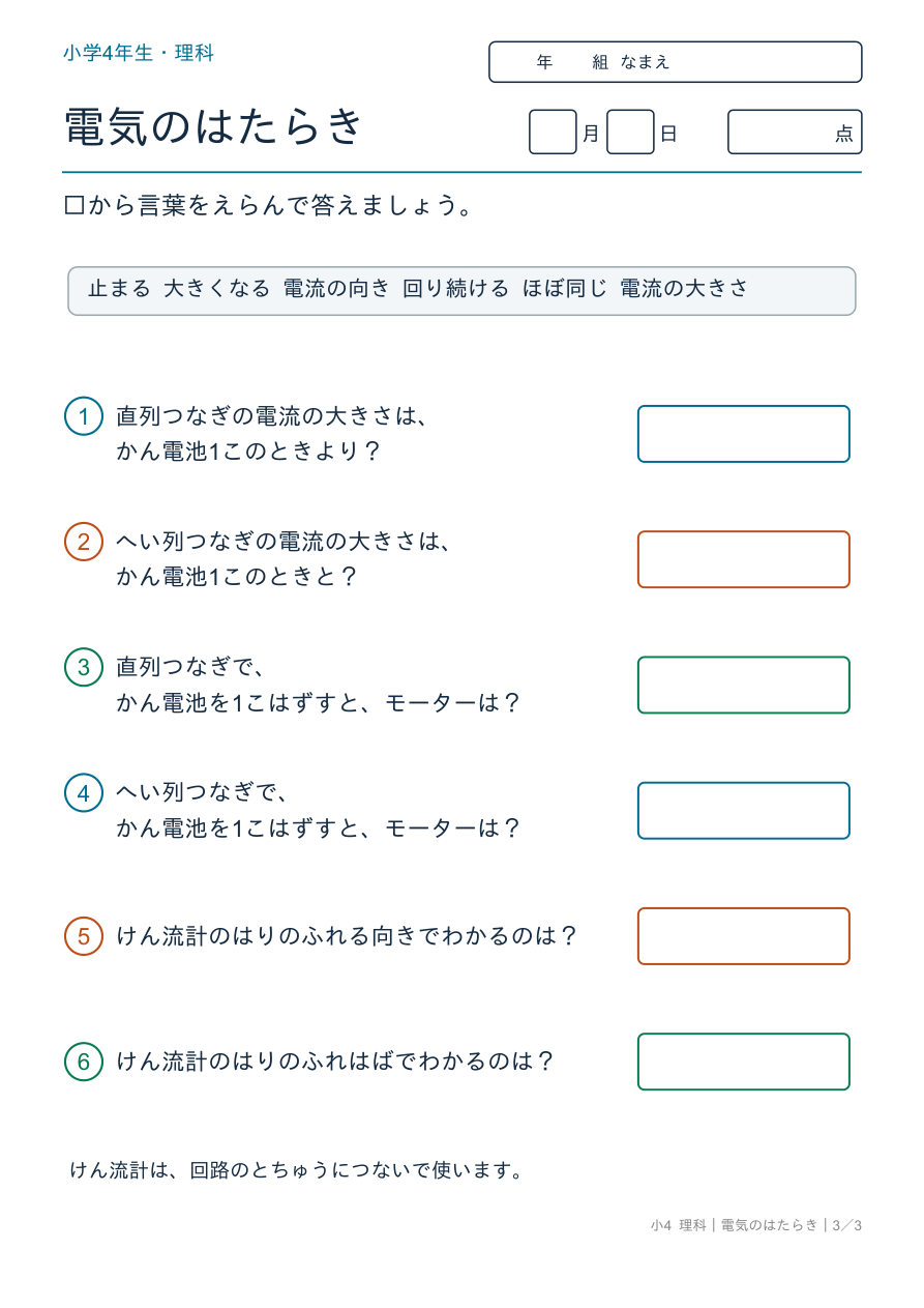 電気のはたらき 電気のはたらき