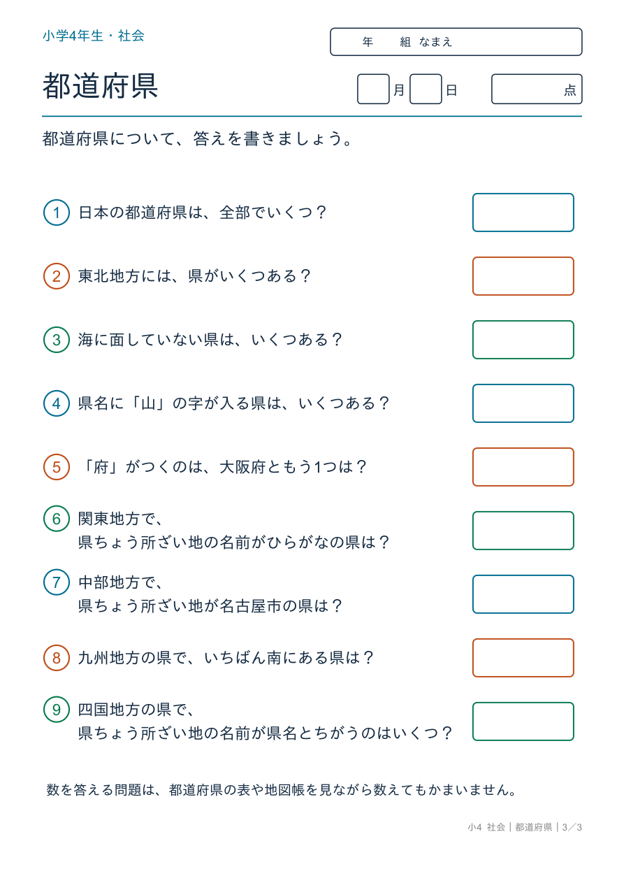 都道府県 都道府県のまとめ